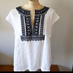 🎄Madewell-Kabash Embroidered Sleeveless blouse